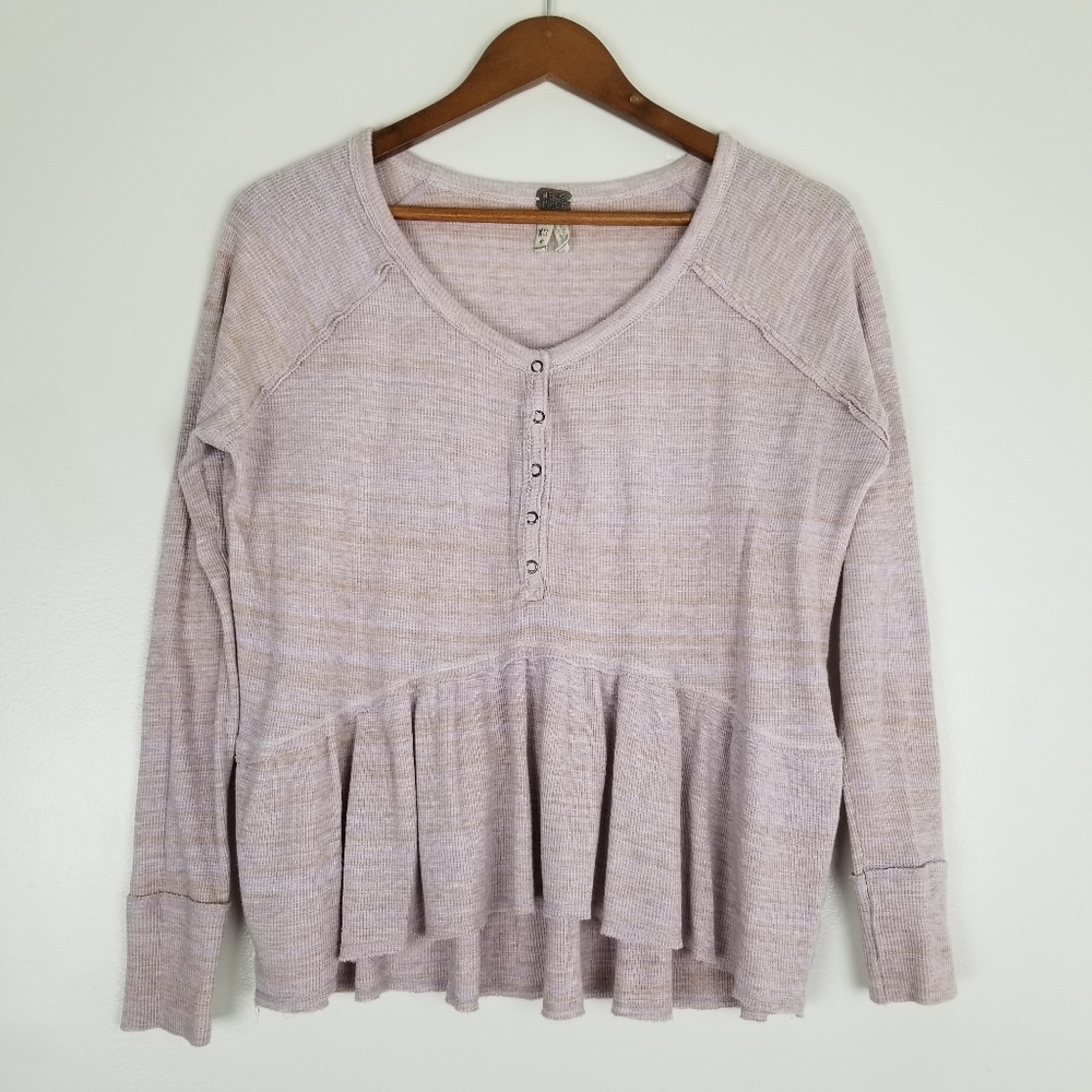 WE THE FREE Cropped Henley Thermal Sz XS